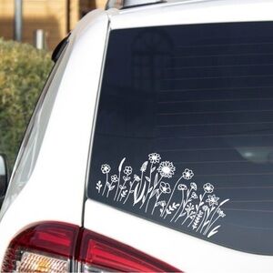 Floral Car Window Decal